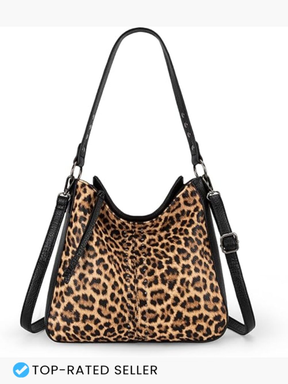 Chic Hobo Bag Crossbody Purse Shoulder Bag Faux Leather Convertible Strap Large